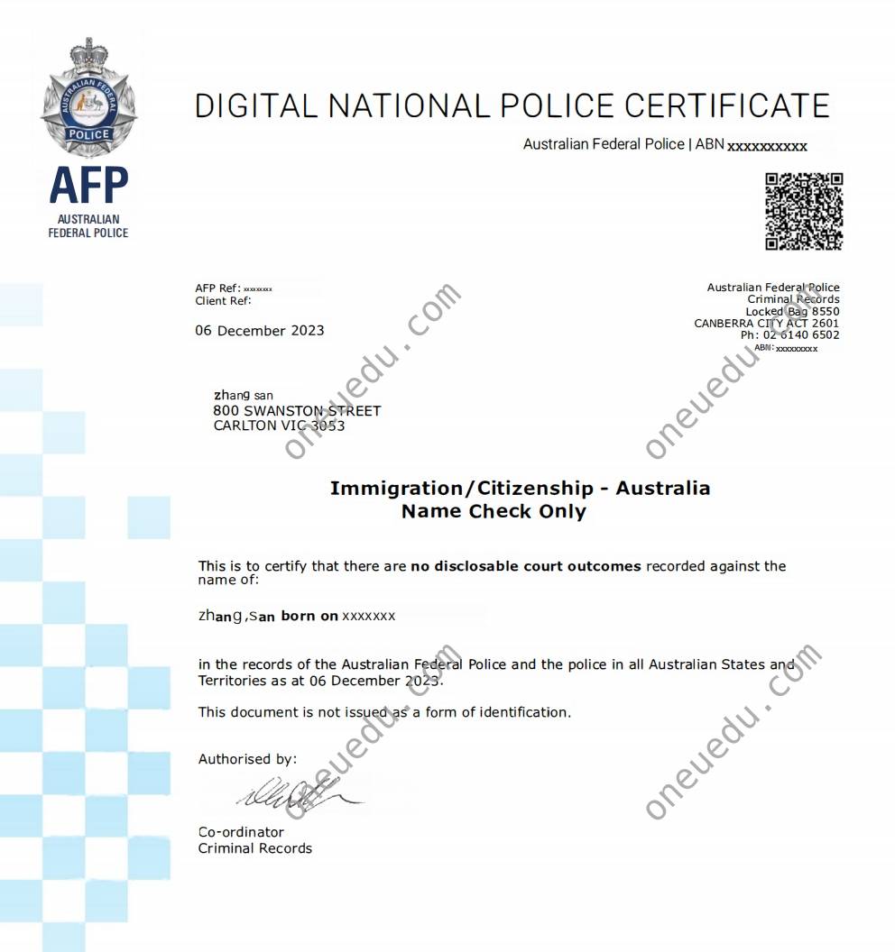 Australian Police Check