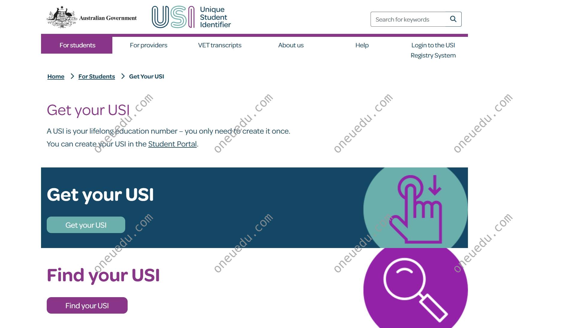 Australia Unique Student Identifier Registration Number