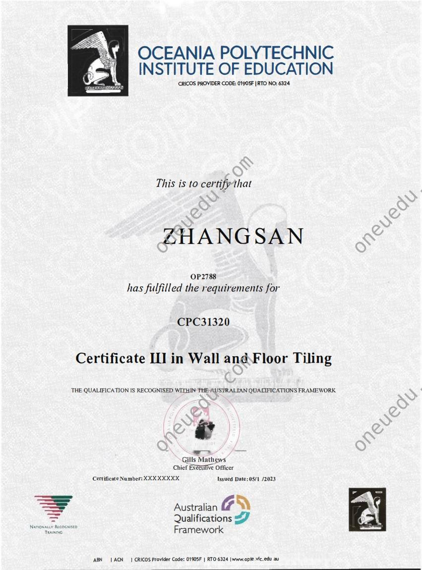 Australian Certificate